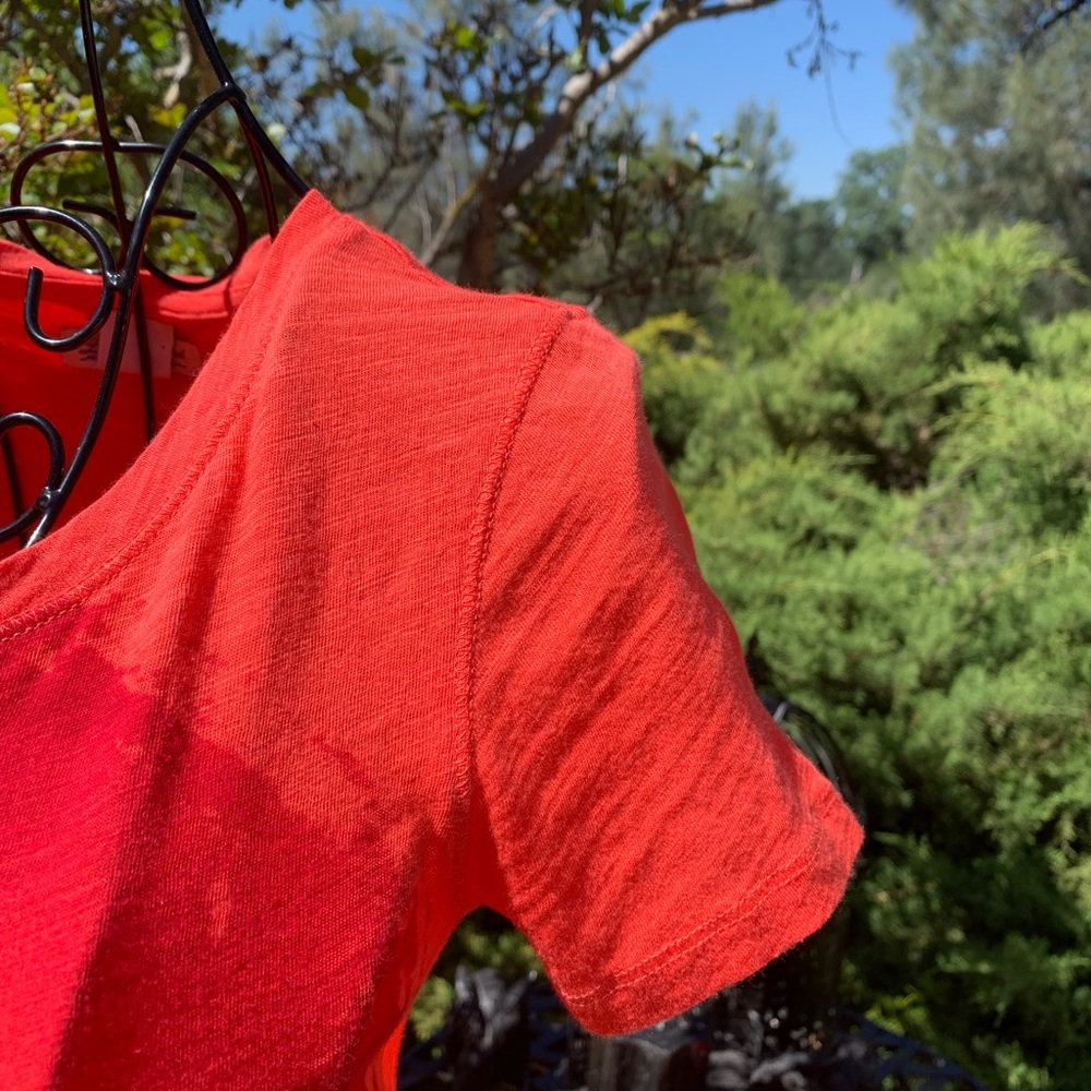 Lucky Brand Red Fitted Short Sleeve Tee in orange - Picture 3 of 8